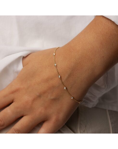 Brazalete Lidia de diamantes naturales redondos de 0.30 quilates en oro amarillo