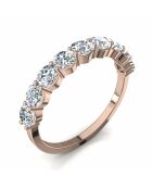 Half Alliance 9 diamantes sintéticos redondos de 1,20 quilates Daniela Rose Gold