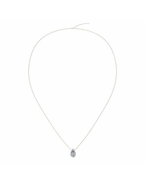 1.00 karaat Ely Pear witgouden synthetische diamanten hanger