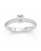 0,20 karaat Vittoria Emerald Cut synthetische diamant solitaire witgoud