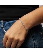 Pulsera Rivière con diamantes sintéticos en oro blanco Ely de 5.75 quilates