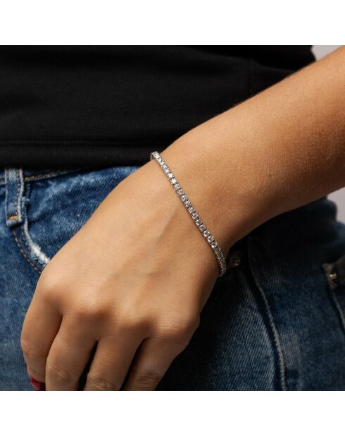 Rivière armband synthetische diamanten 5,75 karaat Ely witgoud