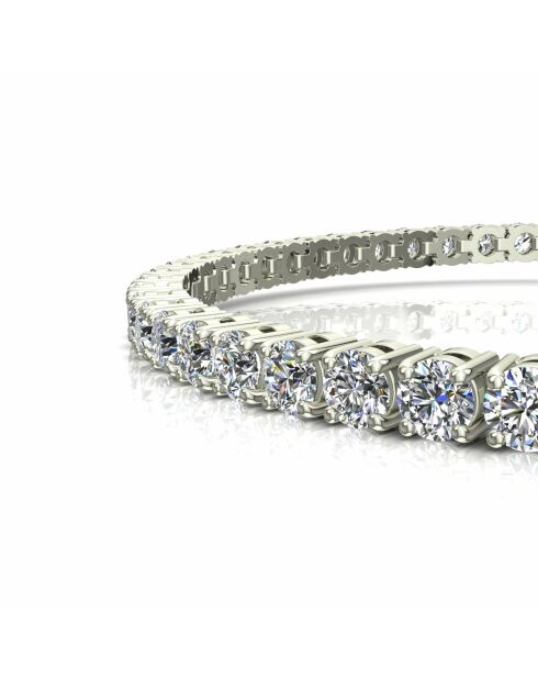 Rivière armband synthetische diamanten 5,75 karaat Ely witgoud
