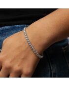 Rivière Armband synthetische Diamanten 12.44 Karat Ely Weißgold