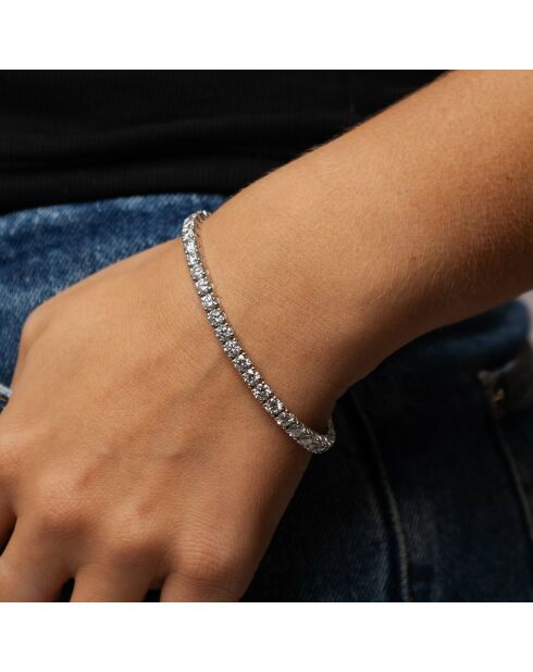 Rivière Armband synthetische Diamanten 12.44 Karat Ely Weißgold