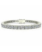 Rivière Armband synthetische Diamanten 12.44 Karat Ely Weißgold