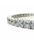 Rivière Armband synthetische Diamanten 12.44 Karat Ely Weißgold