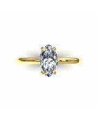 1.00 Karaat Chloé Marquise Synthetic Diamond Solitaire Geelgoud