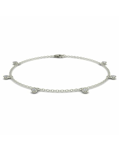 Celestina 0.30 karaat ronde synthetische diamanten armband witgoud