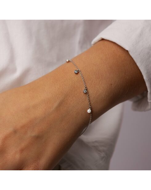 Celestina 0.30 karaat ronde synthetische diamanten armband witgoud