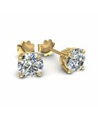 Pendientes Sabrina de oro amarillo y diamantes sintéticos de 1.00 quilates