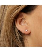 Pendientes Sabrina de oro amarillo y diamantes sintéticos de 1.00 quilates