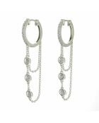 0.42 karaat Benedetta ronde synthetische diamanten oorbellen witgoud