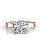 1.00 karaat natuurlijke diamant solitaire carina roségoud met 4 pinnen