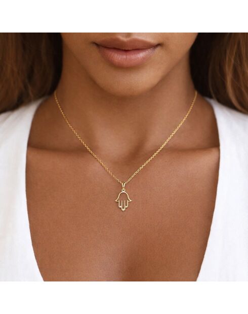 Yara geelgouden synthetische diamanten handhanger