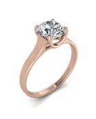 1.00 karaat synthetische diamant solitaire carina roségoud met 4 pinnen