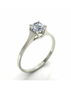 0.50 karaat natuurlijke diamant solitaire 4-polige carina witgoud