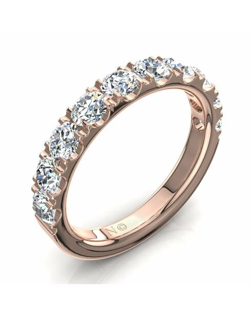 Synthetische diamanten van halve alliantie 1,30 karaat met 4 pinnen Gabriela roségoud