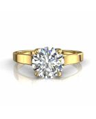 1.00 karaat natuurlijke diamant solitaire 4-polige carina geelgoud