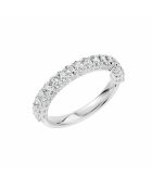 Half alliance 17 diamantes sintéticos ovalados Emanuela de 1.00 quilates. Oro blanco