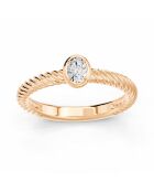 0.20 karaat Octavia roségouden ovale synthetische diamantsolitaire