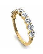 Half Alliance 9 diamantes sintéticos redondos de 1.20 quilates en oro amarillo Daniela