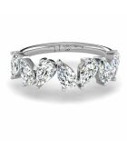 Synthetische diamanten van Halve alliantie met 7 peren 1,40 karaat Aline Witgoud