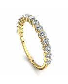 Halve alliantie 15 ronde synthetische diamanten 0,75 karaat Daniela geelgoud