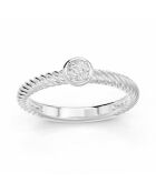 0.20 karaat ronde synthetische diamant solitaire Gaïa witgoud