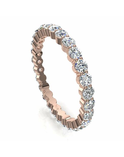 Diamante sintético Alliance de 1.90 quilates con 2 puntas Daniela Rose Gold