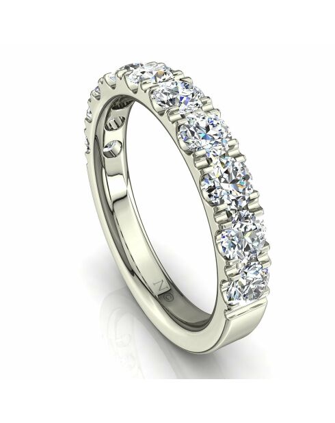 Synthetische diamanten van halve alliantie 1,30 karaat met 4 griffen Gabriela Witgoud