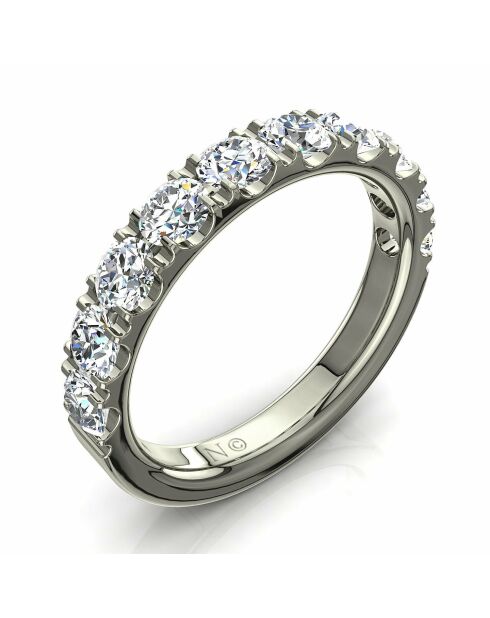 Synthetische diamanten van halve alliantie 1,30 karaat met 4 griffen Gabriela Witgoud