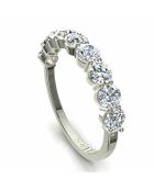 Halve alliantie 9 ronde synthetische diamanten 1.20 karaat Daniela witgoud