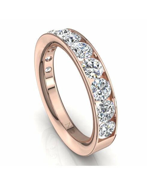 Half Alliance 11 diamantes naturales de 1,30 quilates en oro rosa Antonia