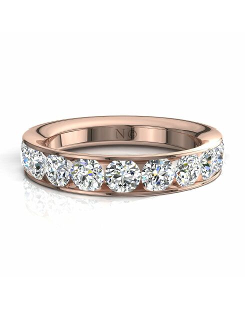 Half Alliance 11 diamantes naturales de 1,30 quilates en oro rosa Antonia