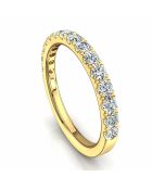 Synthetische diamanten met halve alliantie 0,60 karaat 4 griffen Gabriela geelgoud