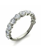 Halve alliantie 11 ronde synthetische diamanten 1,30 karaat Daniela witgoud