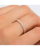 0.50 karaat ronde synthetische diamant alliantie Gabriela Yellow Gold