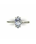 1.00 Karaat Chloé Marquise Synthetic Diamond Solitaire Witgoud