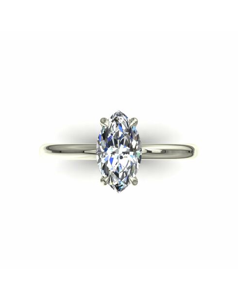 1.00 Karaat Chloé Marquise Synthetic Diamond Solitaire Witgoud