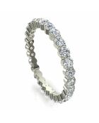 Diamante sintético Alliance de 1.90 quilates, 2 puntas, oro blanco Daniela