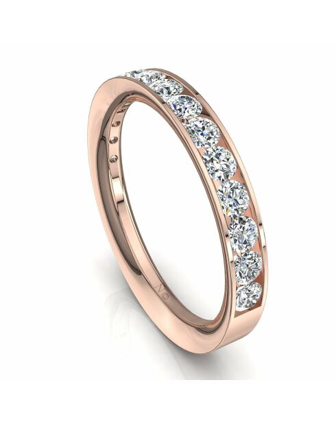 Half Alliance 17 diamantes naturales de 0.60 quilates en oro rosa Antonia