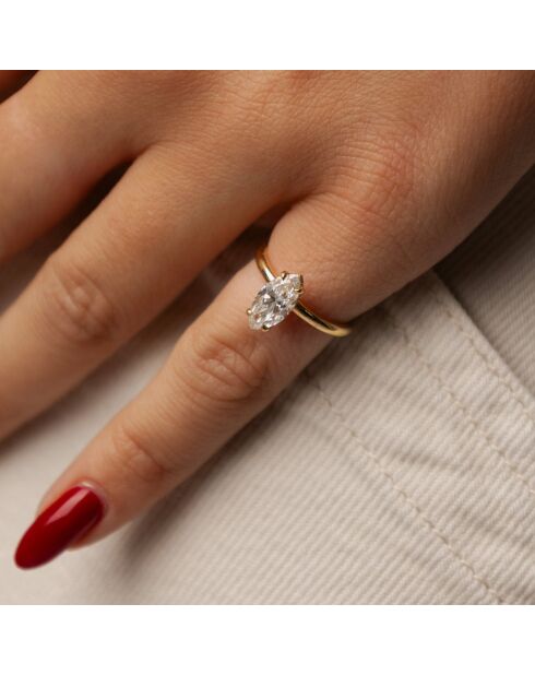 1.00 Karaat Chloé Marquise synthetische diamanten solitaire roségoud