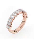 Halve alliantie 11 ovale synthetische diamanten 1,65 karaat Emanuela roségoud
