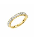 Half alliance 17 diamantes sintéticos ovalados Emanuela de 1.00 quilates. Oro amarillo