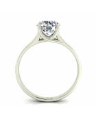 1.00 karaat synthetische diamant solitaire 4-polige carina witgoud