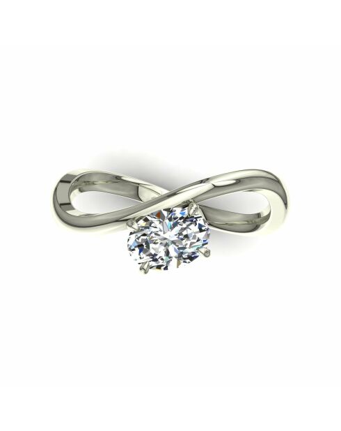 Natuurlijke ovale solitaire diamant 0.50 karaat Raffaella witgoud