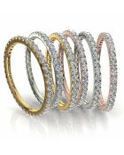 Anillo Gabriela con diamantes redondos naturales en oro rosa de 0.50 quilates