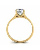 1.00 karaat natuurlijke diamant solitaire 4-polige carina geelgoud