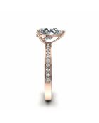 Synthetische diamanten met halve alliantie 0,60 karaat 4 griffen Gabriela Witgoud